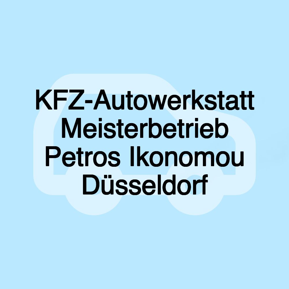 KFZ-Autowerkstatt Meisterbetrieb Petros Ikonomou Düsseldorf