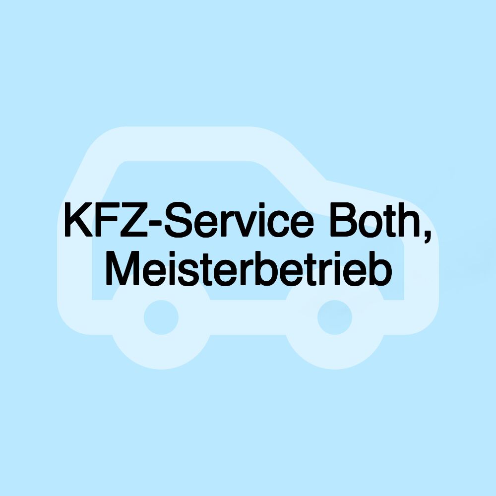 KFZ-Service Both, Meisterbetrieb