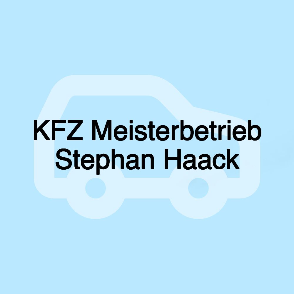 KFZ Meisterbetrieb Stephan Haack