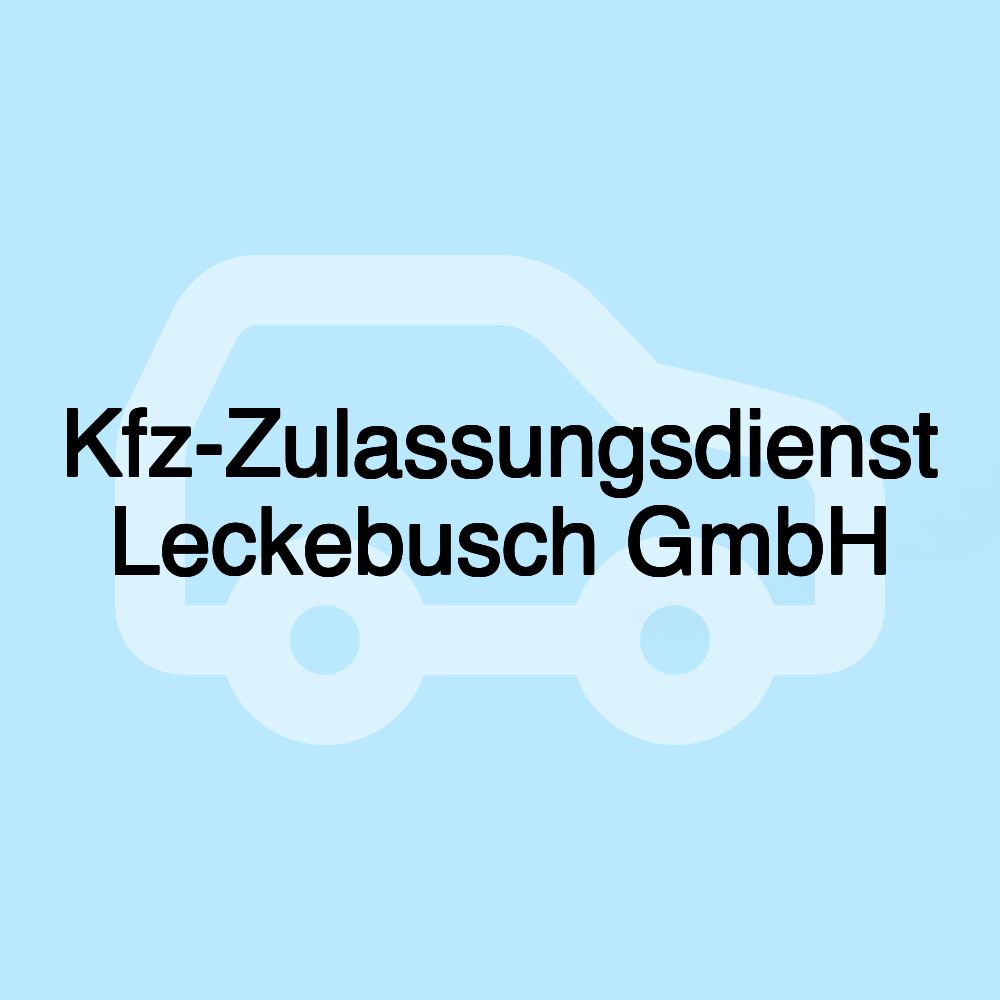 Kfz-Zulassungsdienst Leckebusch GmbH