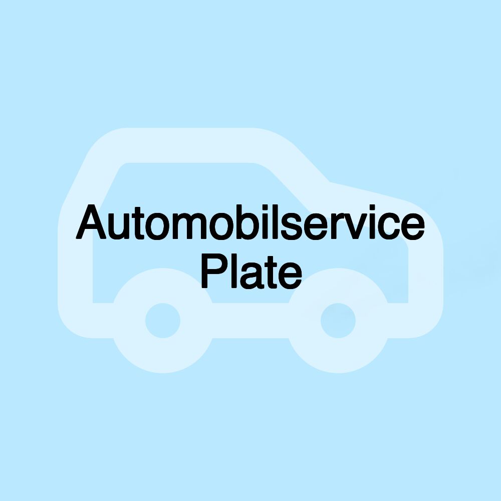 Automobilservice Plate