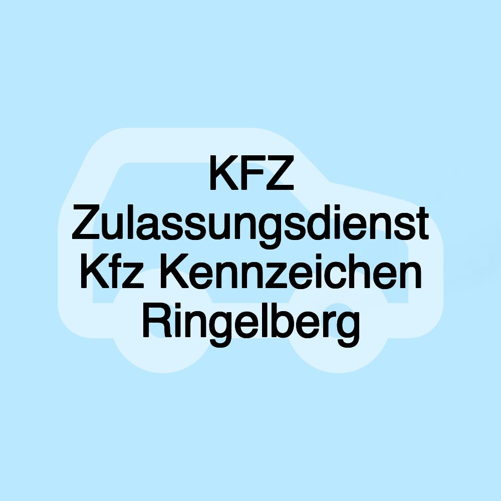 KFZ Zulassungsdienst Kfz Kennzeichen Ringelberg