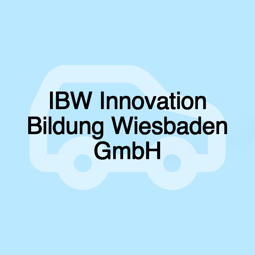 IBW Innovation Bildung Wiesbaden GmbH