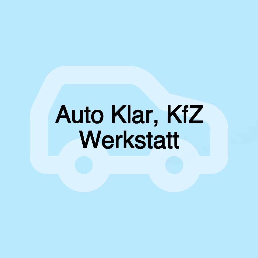 Auto Klar, KfZ Werkstatt