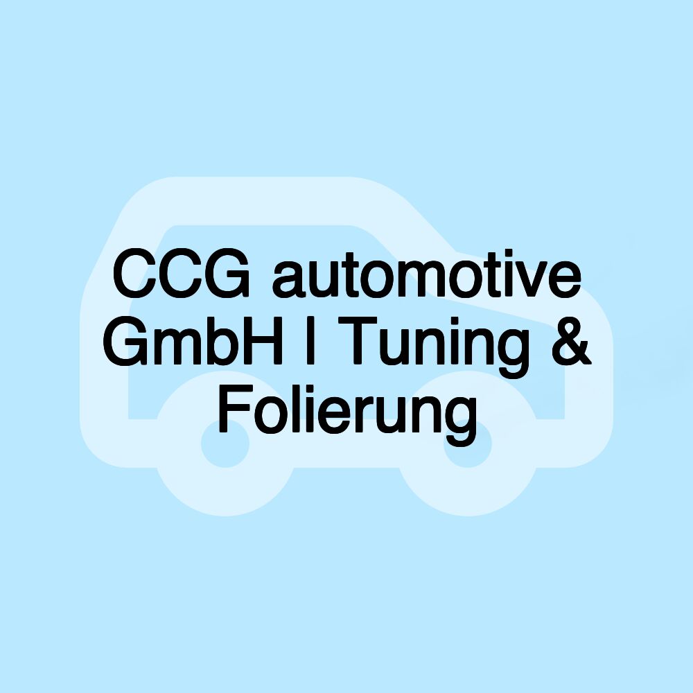 CCG automotive GmbH | Tuning & Folierung