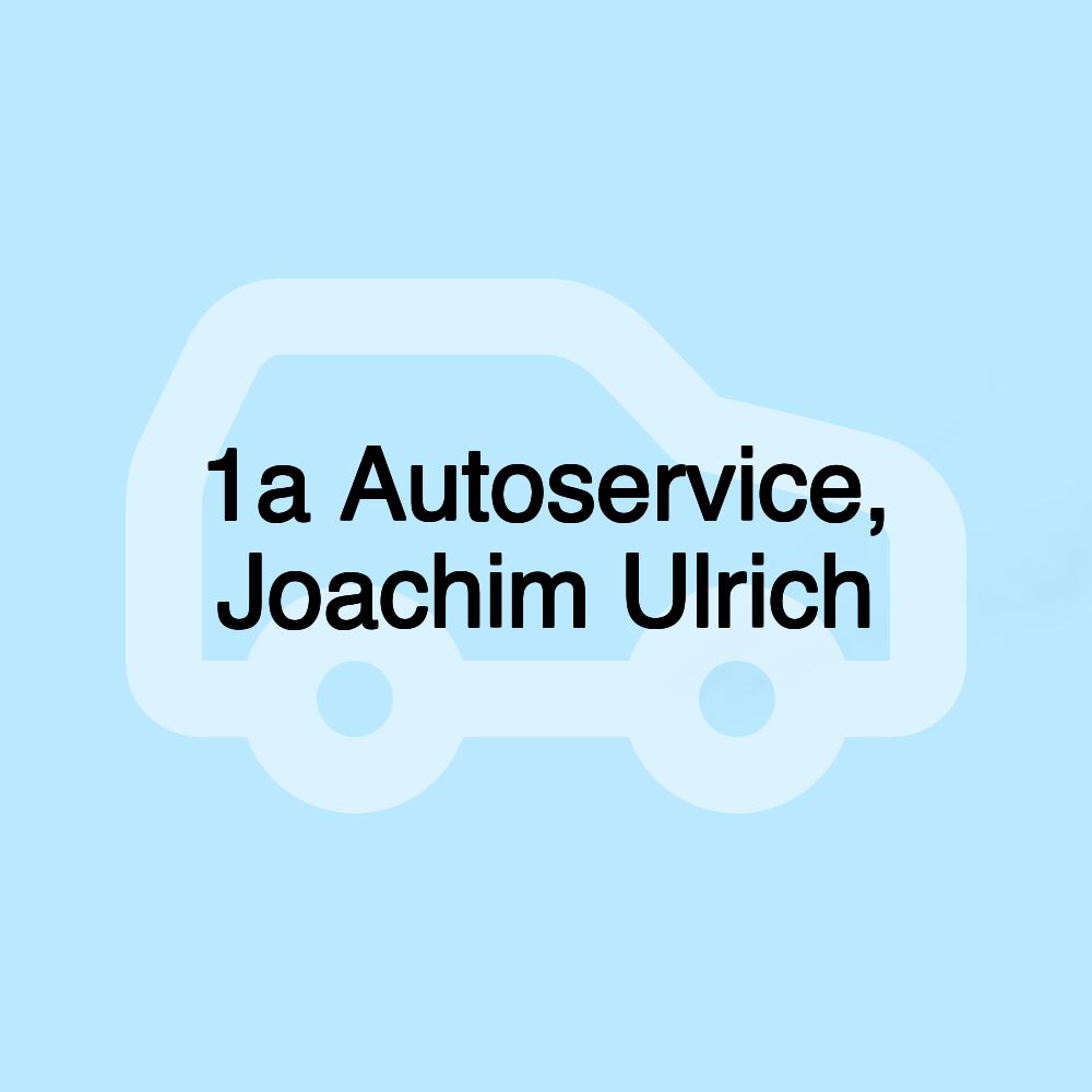 1a Autoservice, Joachim Ulrich