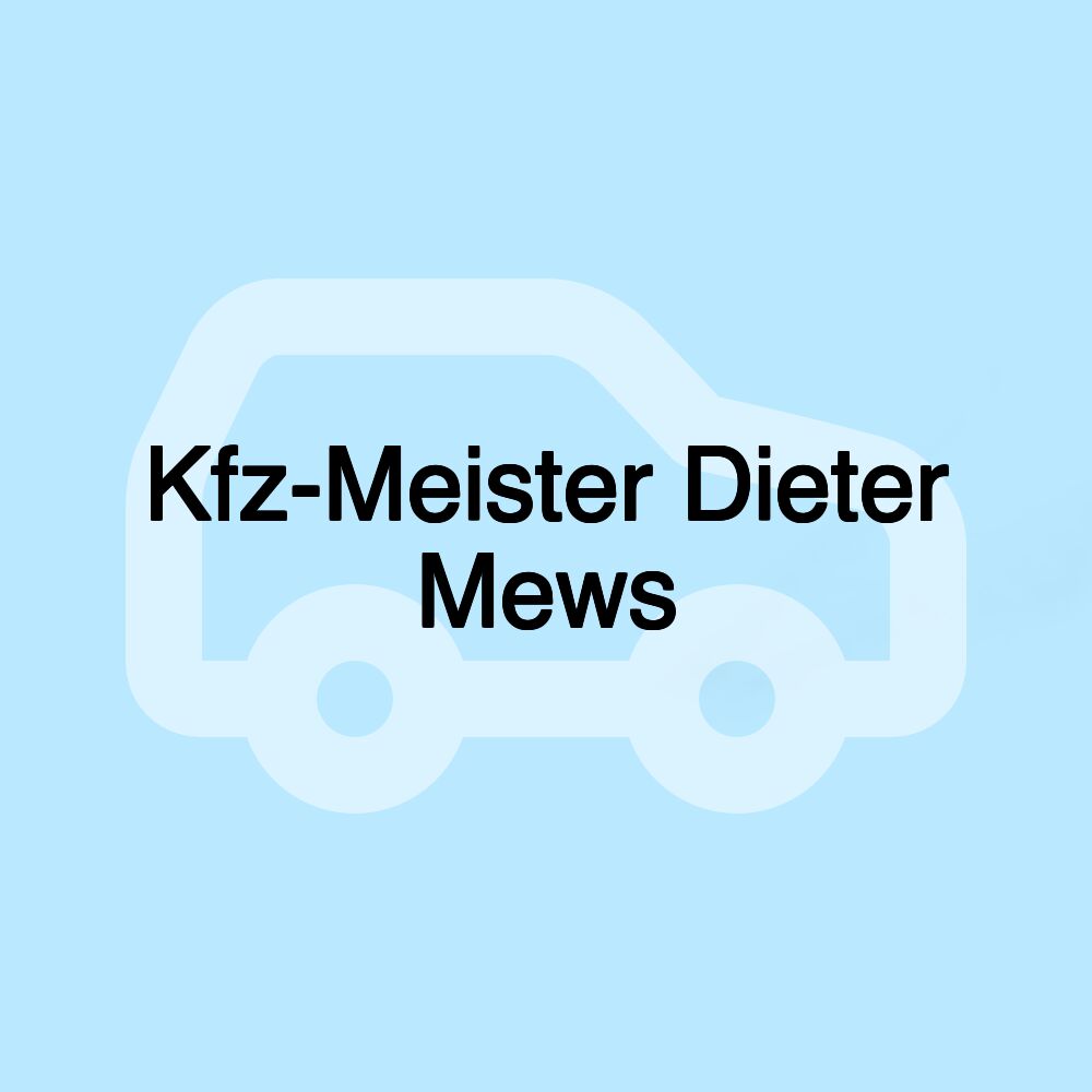 Kfz-Meister Dieter Mews