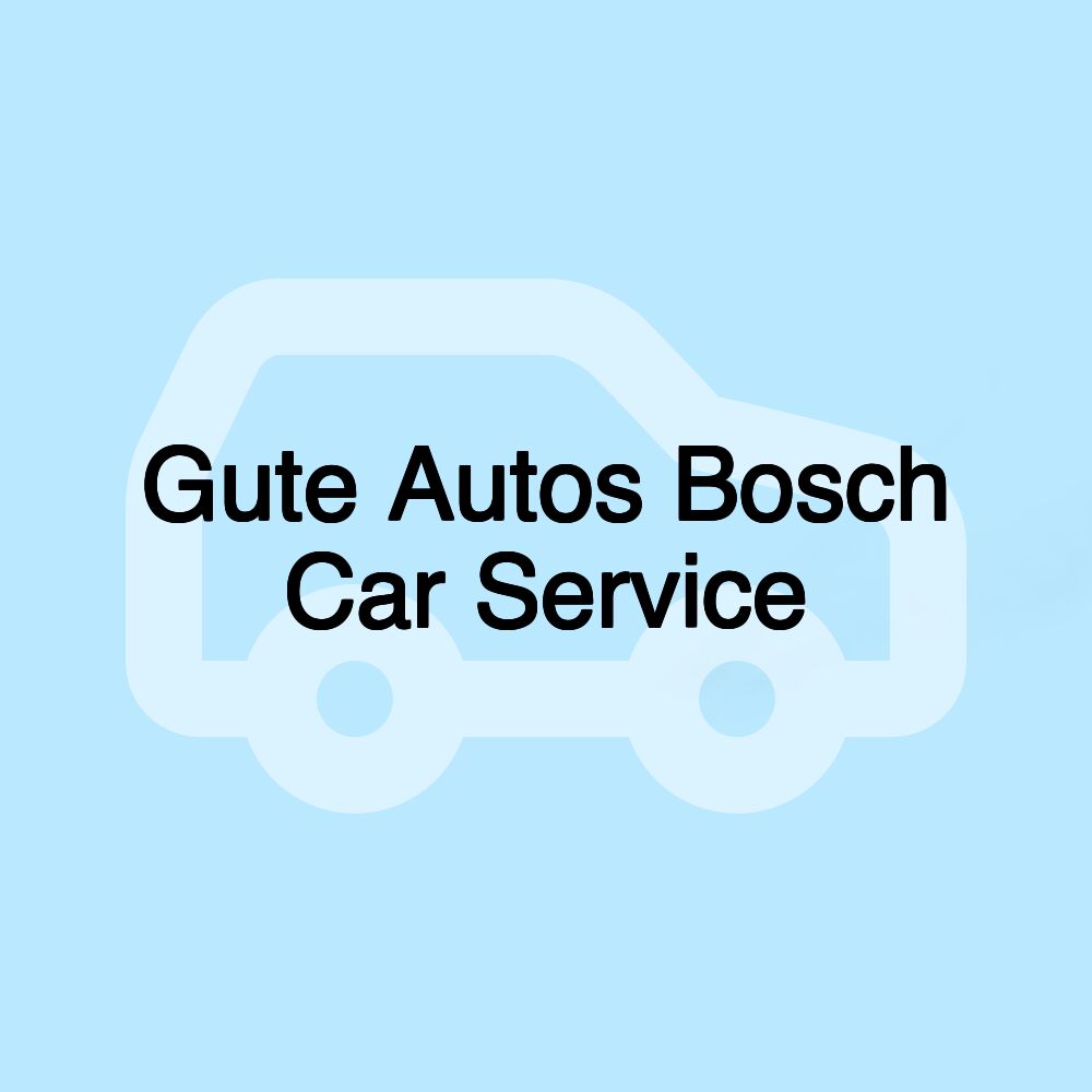 Gute Autos Bosch Car Service