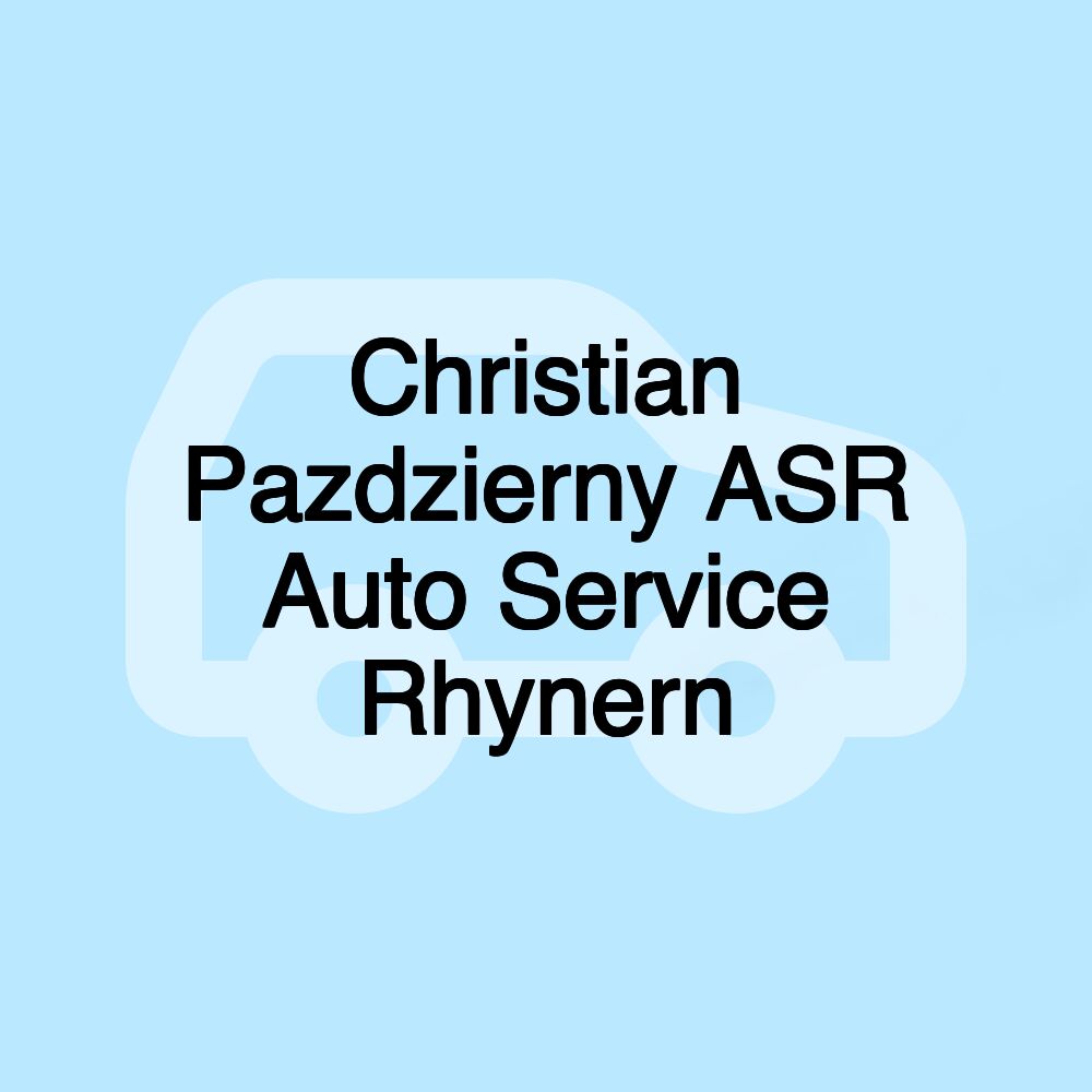 Christian Pazdzierny ASR Auto Service Rhynern