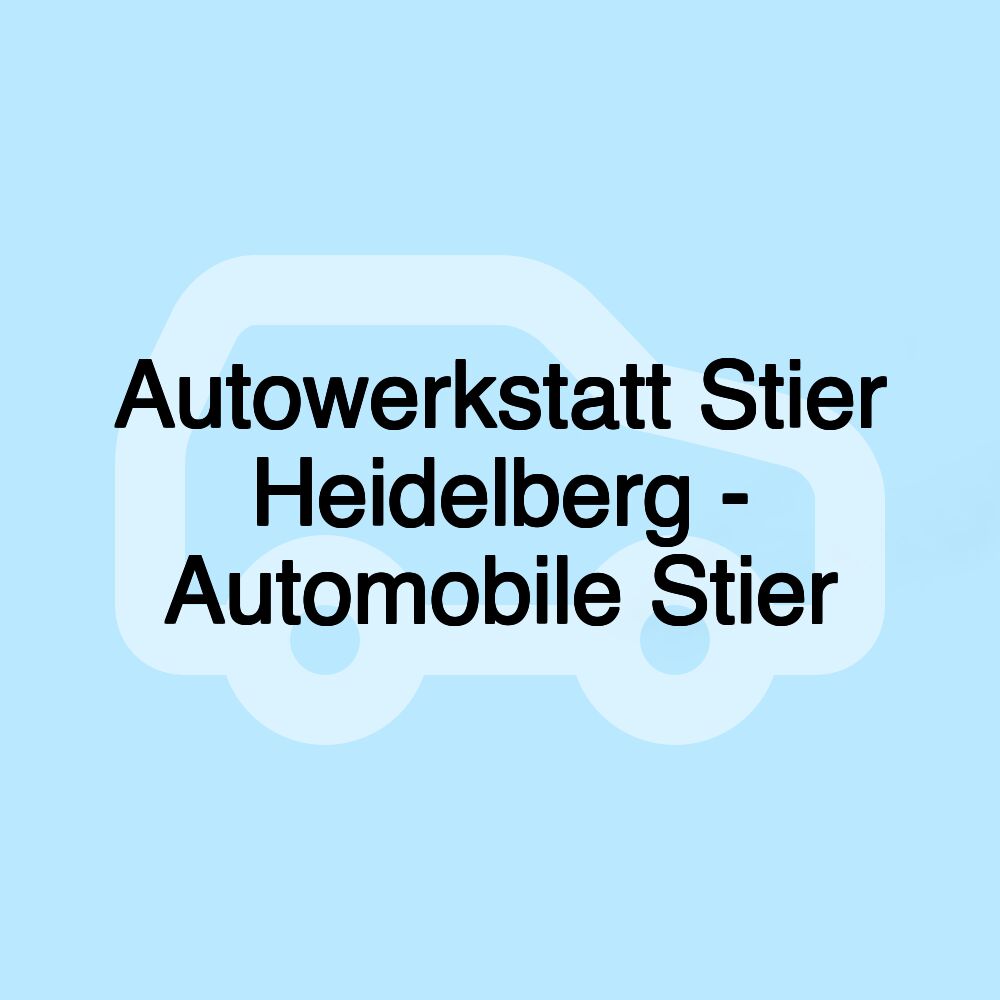 Autowerkstatt Stier Heidelberg - Automobile Stier