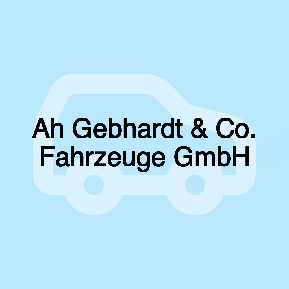 Ah Gebhardt & Co. Fahrzeuge GmbH