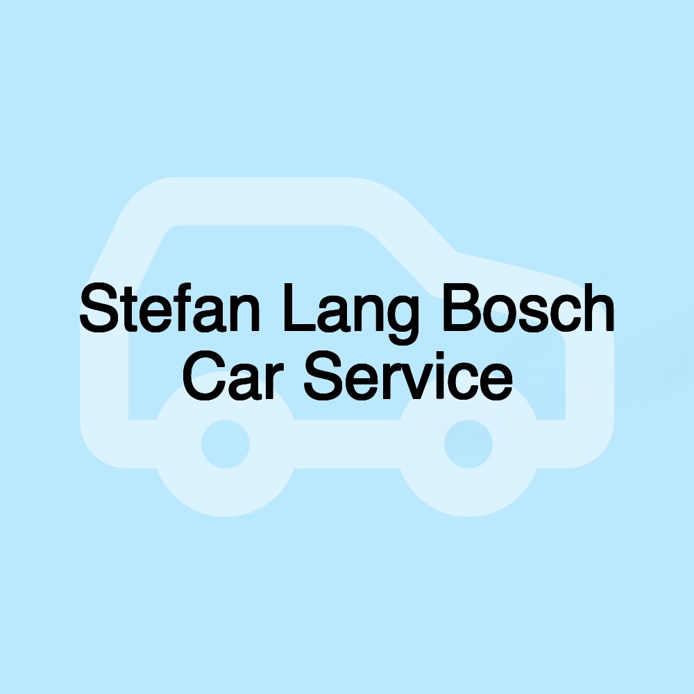 Stefan Lang Bosch Car Service