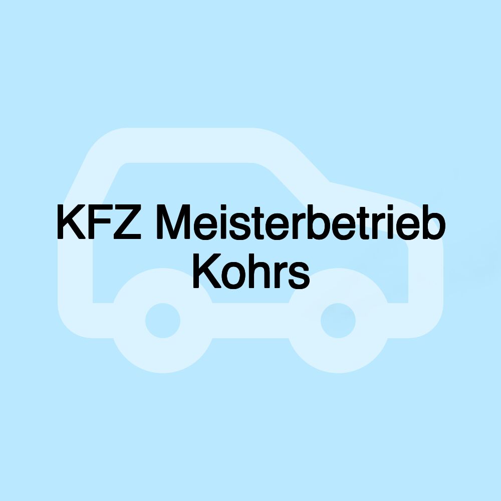 KFZ Meisterbetrieb Kohrs