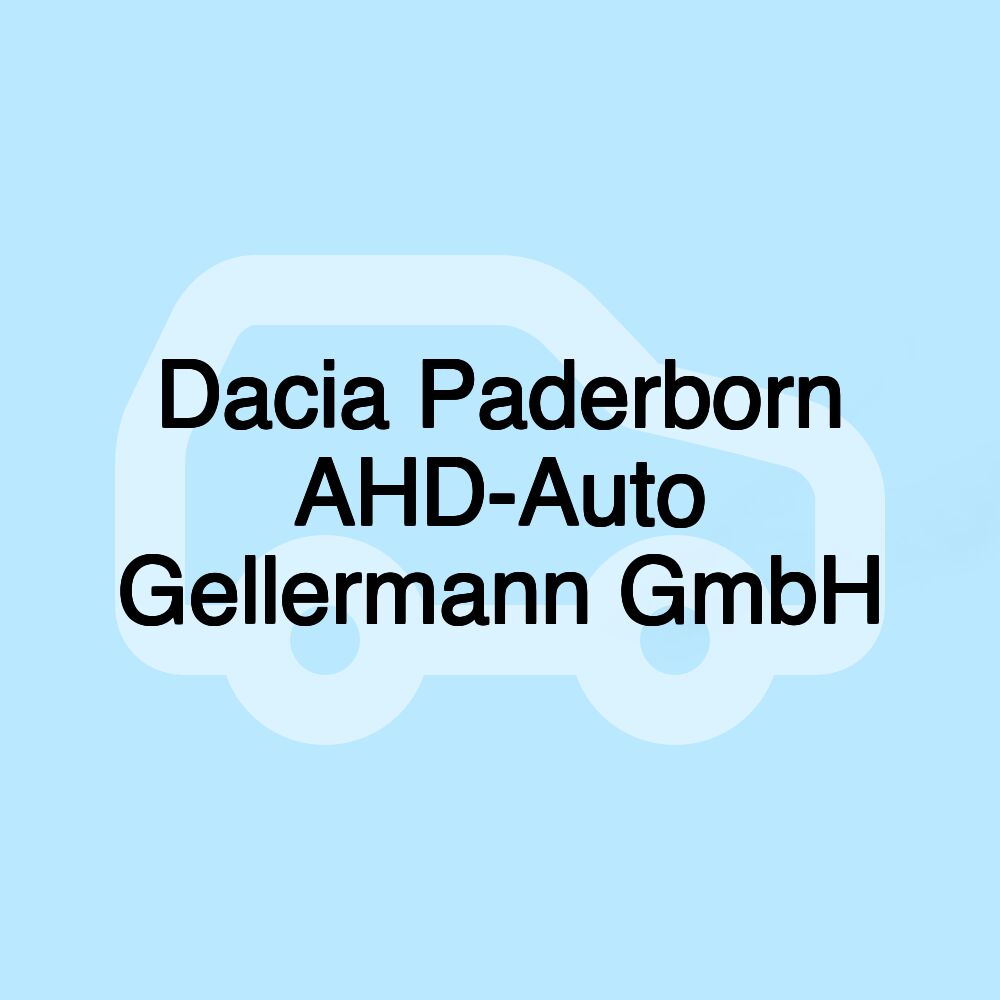 Dacia Paderborn AHD-Auto Gellermann GmbH