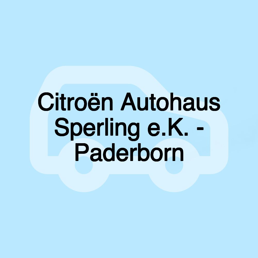 Citroën Autohaus Sperling e.K. - Paderborn