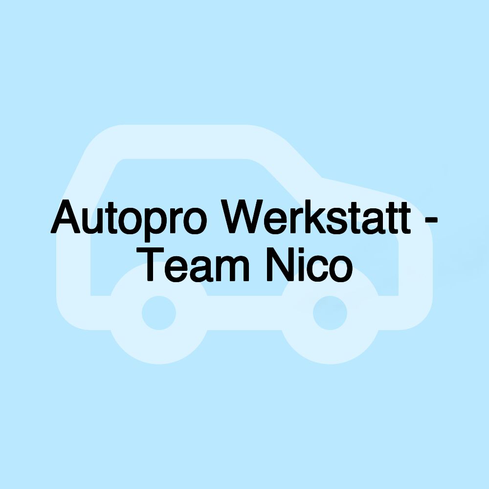 Autopro Werkstatt - Team Nico