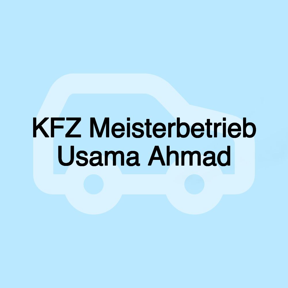 KFZ Meisterbetrieb Usama Ahmad