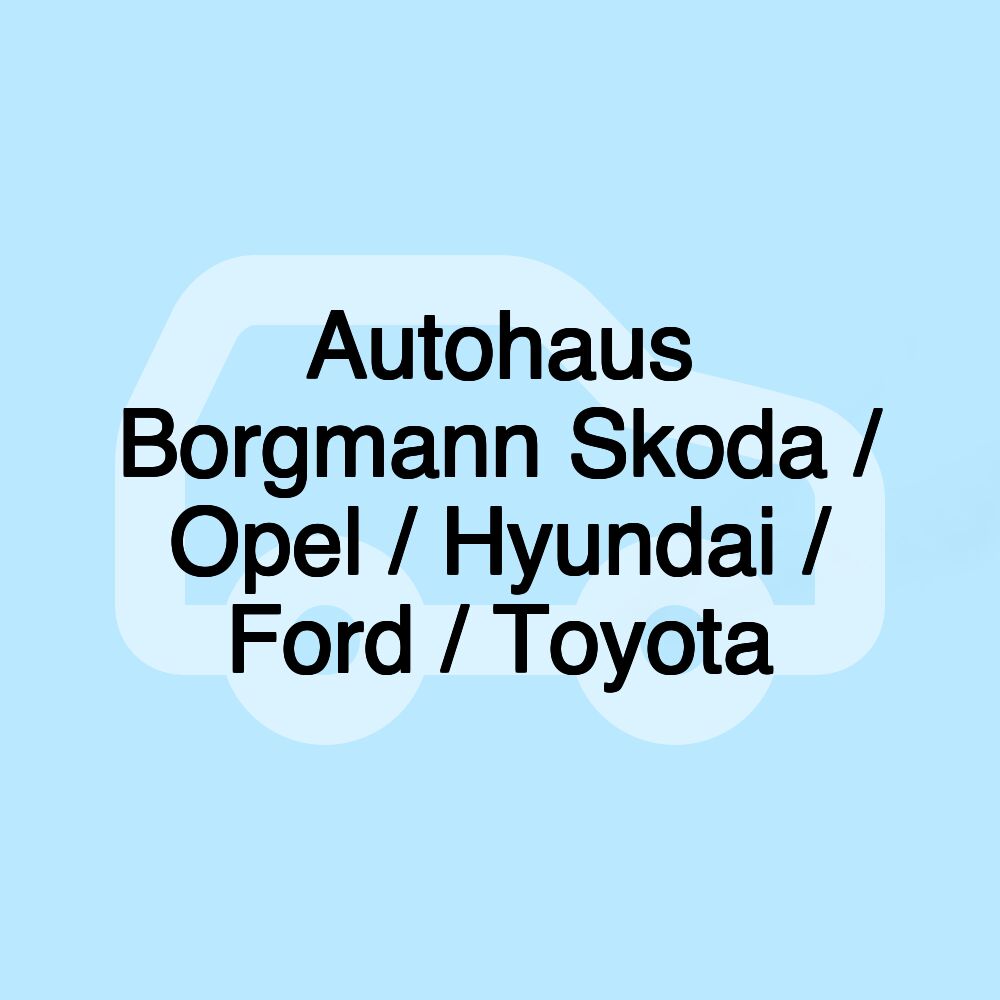 Autohaus Borgmann Skoda / Opel / Hyundai / Ford / Toyota