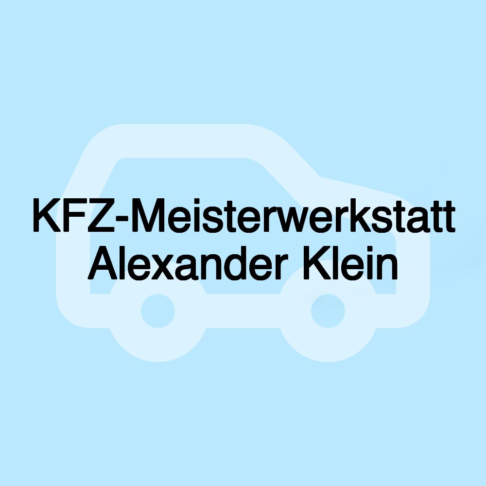 KFZ-Meisterwerkstatt Alexander Klein