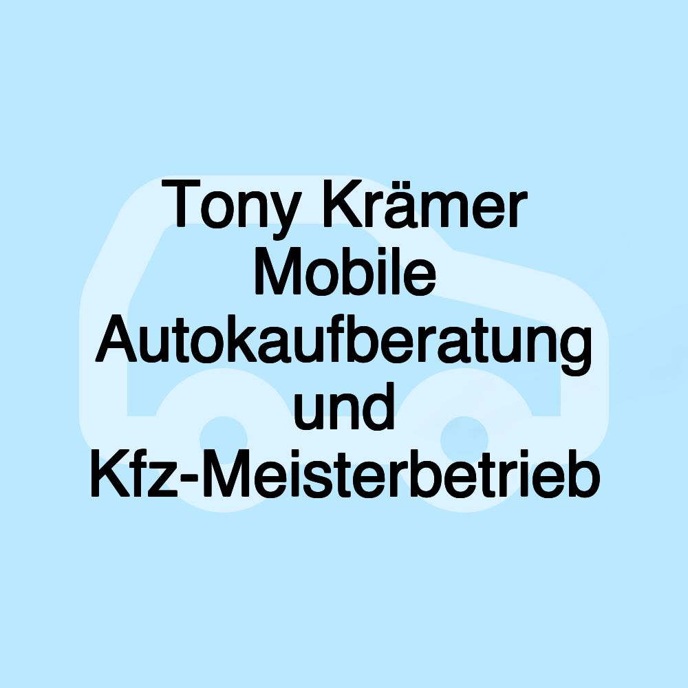 Tony Krämer Mobile Autokaufberatung und Kfz-Meisterbetrieb