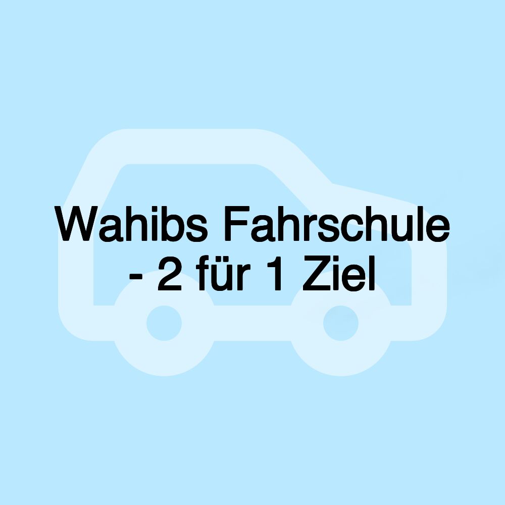 Wahibs Fahrschule - 2 für 1 Ziel