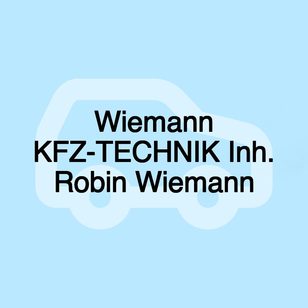 Wiemann KFZ-TECHNIK Inh. Robin Wiemann