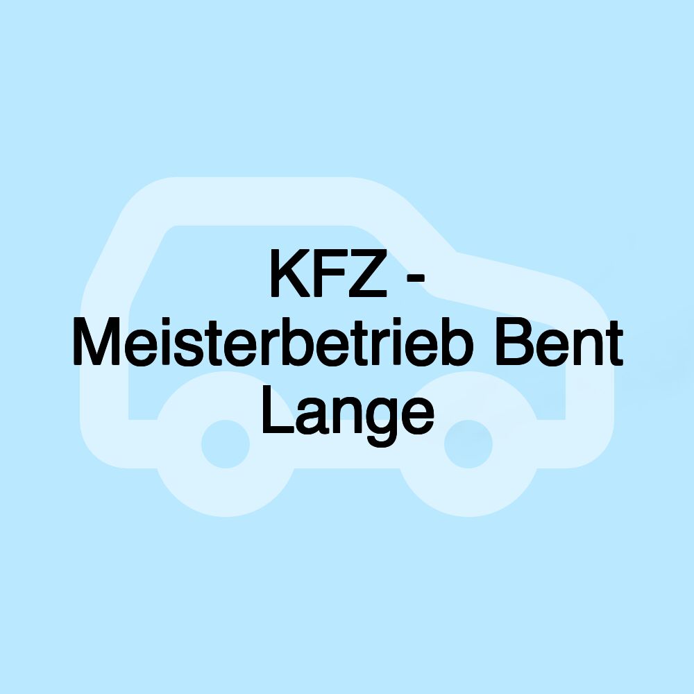 KFZ - Meisterbetrieb Bent Lange