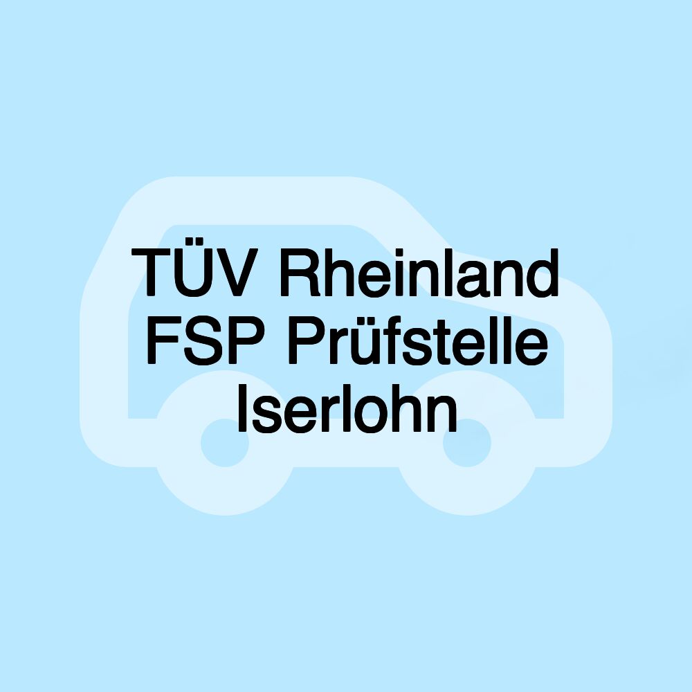 TÜV Rheinland FSP Prüfstelle Iserlohn