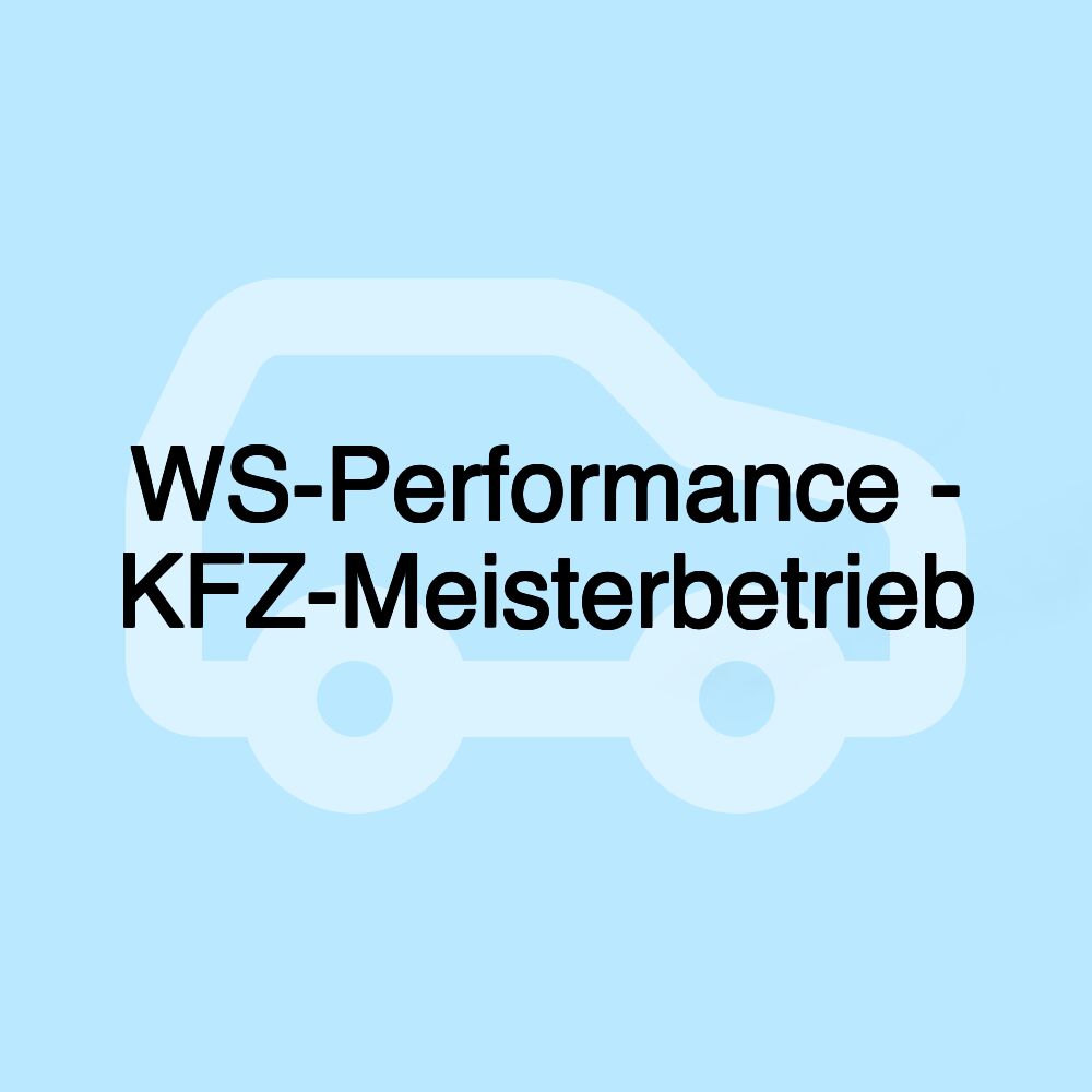 WS-Performance - KFZ-Meisterbetrieb