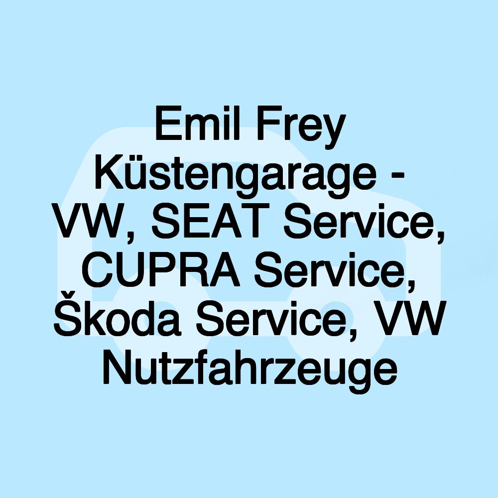 Emil Frey Küstengarage - VW, SEAT Service, CUPRA Service, Škoda Service, VW Nutzfahrzeuge