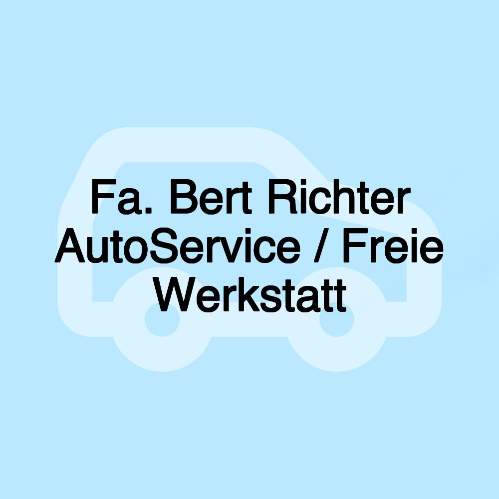 Fa. Bert Richter AutoService / Freie Werkstatt