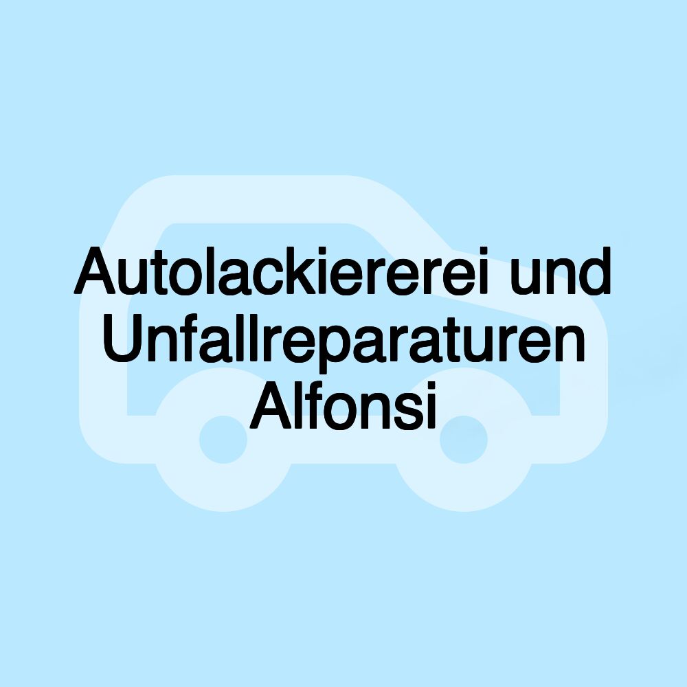 Autolackiererei und Unfallreparaturen Alfonsi