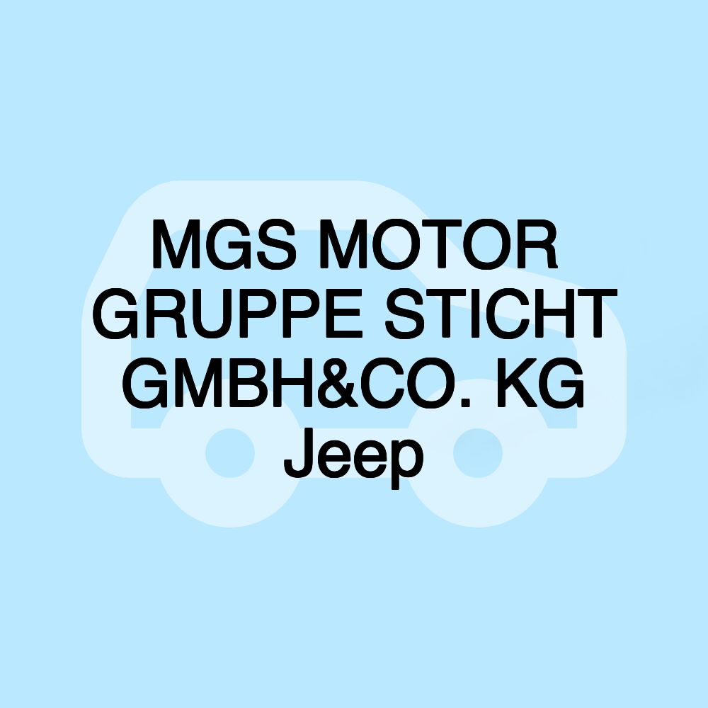 MGS MOTOR GRUPPE STICHT GMBH&CO. KG Jeep