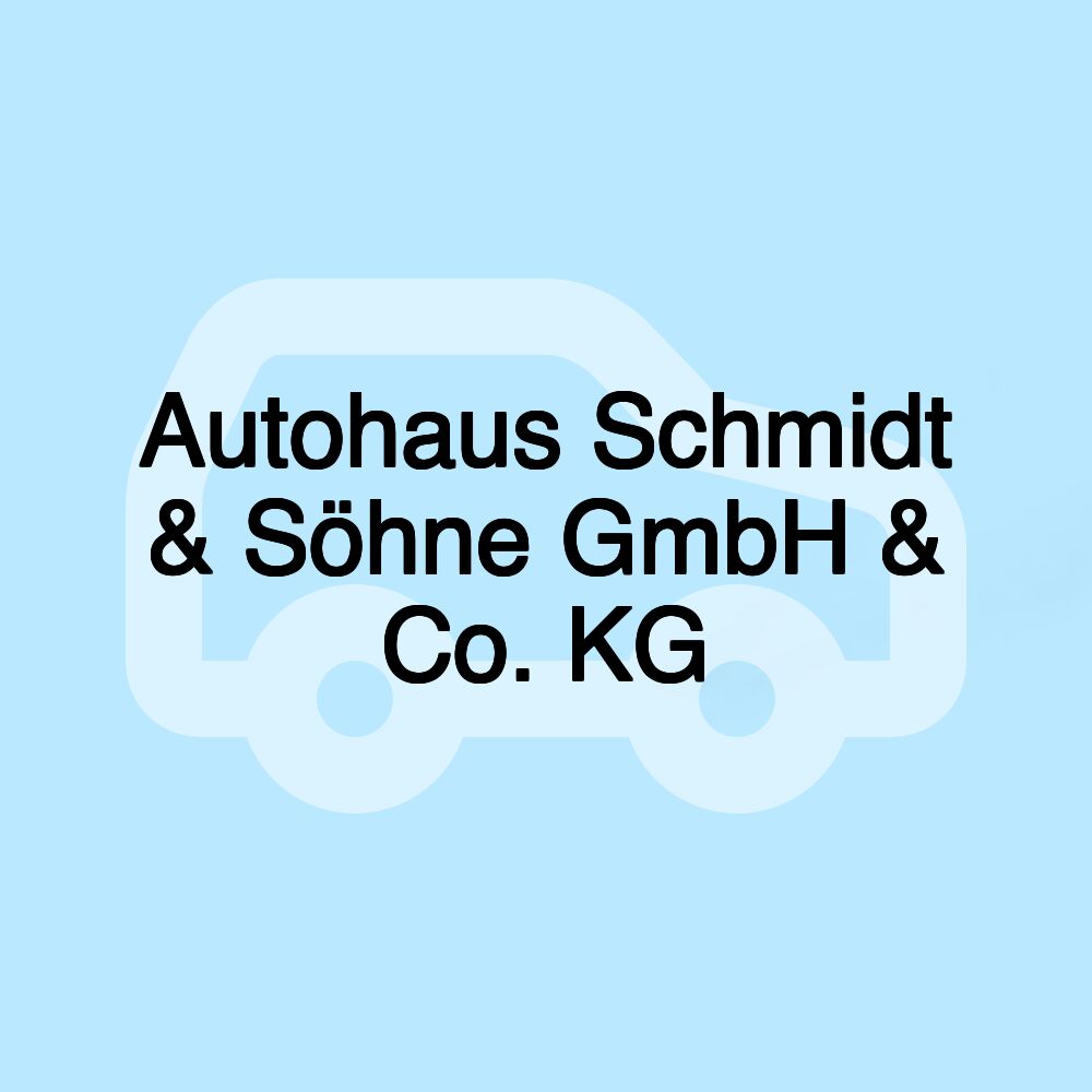 Autohaus Schmidt & Söhne GmbH & Co. KG