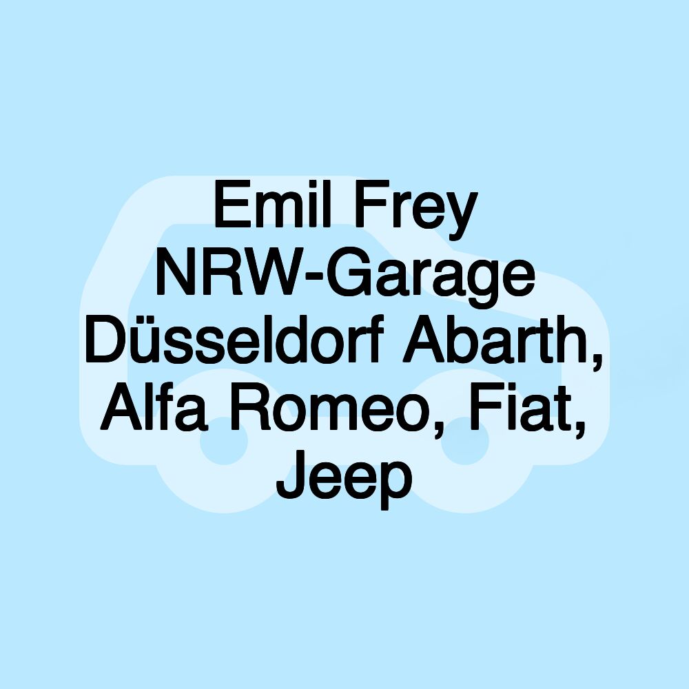 Emil Frey NRW-Garage Düsseldorf Abarth, Alfa Romeo, Fiat, Jeep