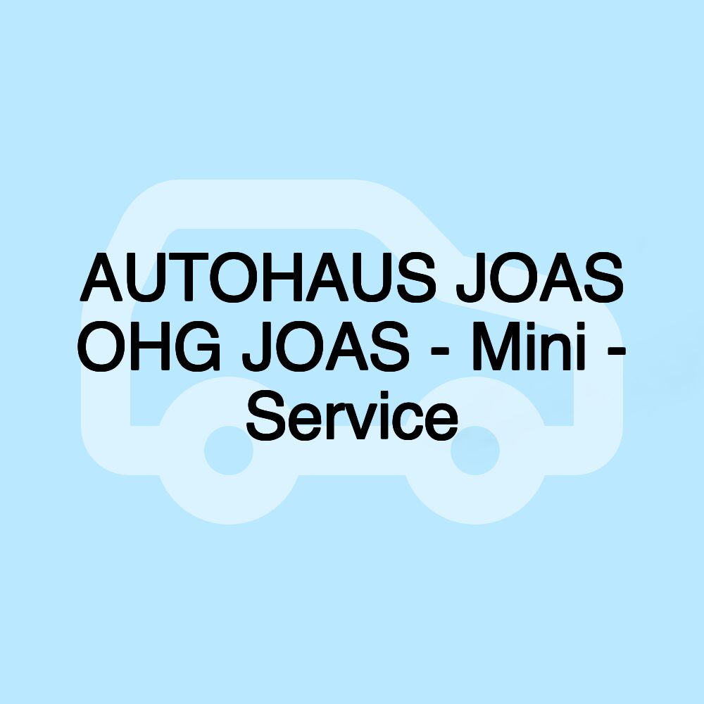 AUTOHAUS JOAS OHG JOAS - Mini - Service