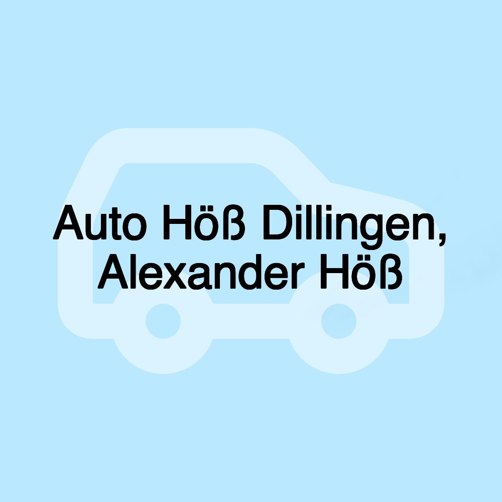 Auto Höß Dillingen, Alexander Höß