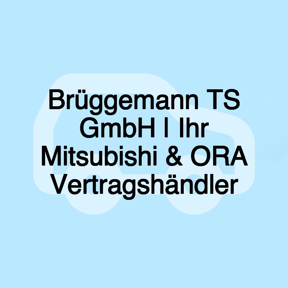 Brüggemann TS GmbH | Ihr Mitsubishi & ORA Vertragshändler