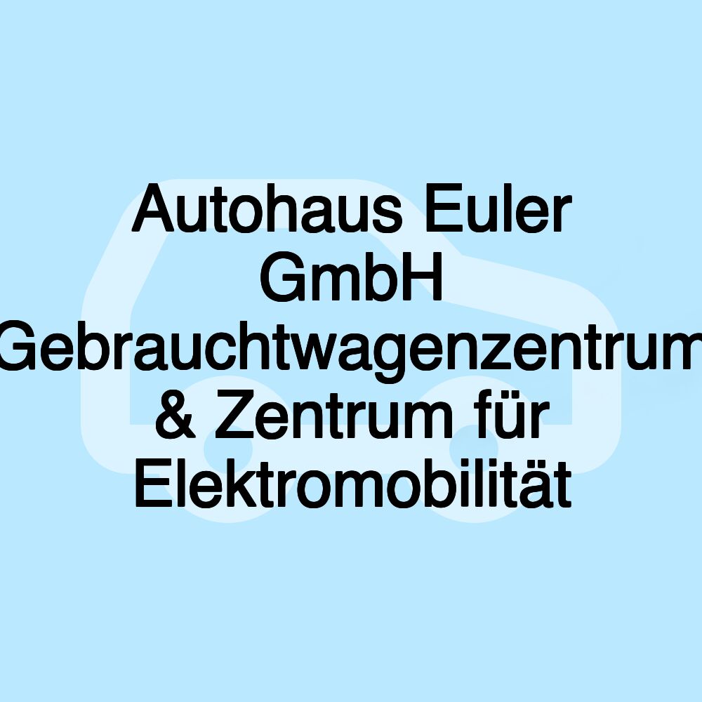 Autohaus Euler GmbH Gebrauchtwagenzentrum & Zentrum für Elektromobilität