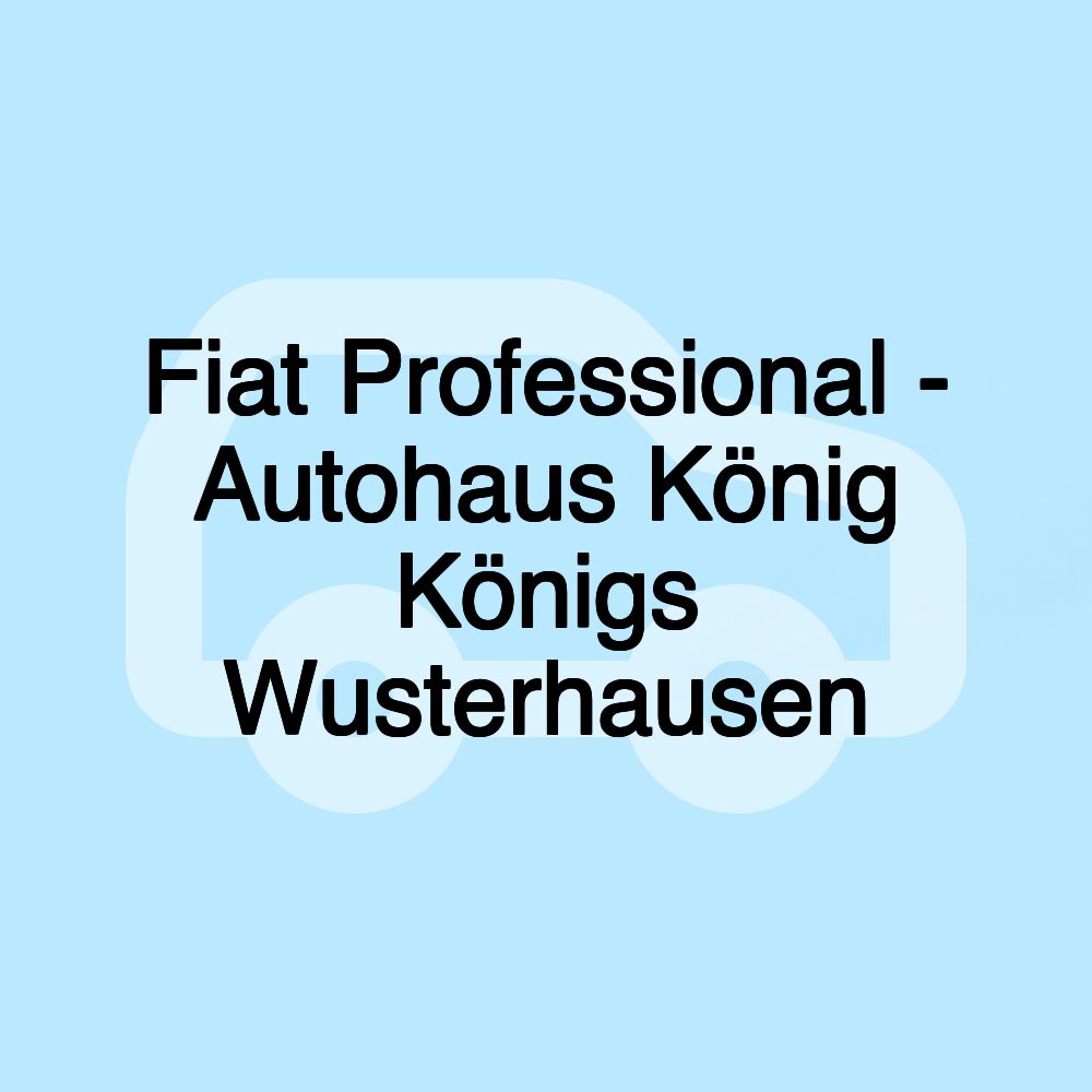 Fiat Professional - Autohaus König Königs Wusterhausen