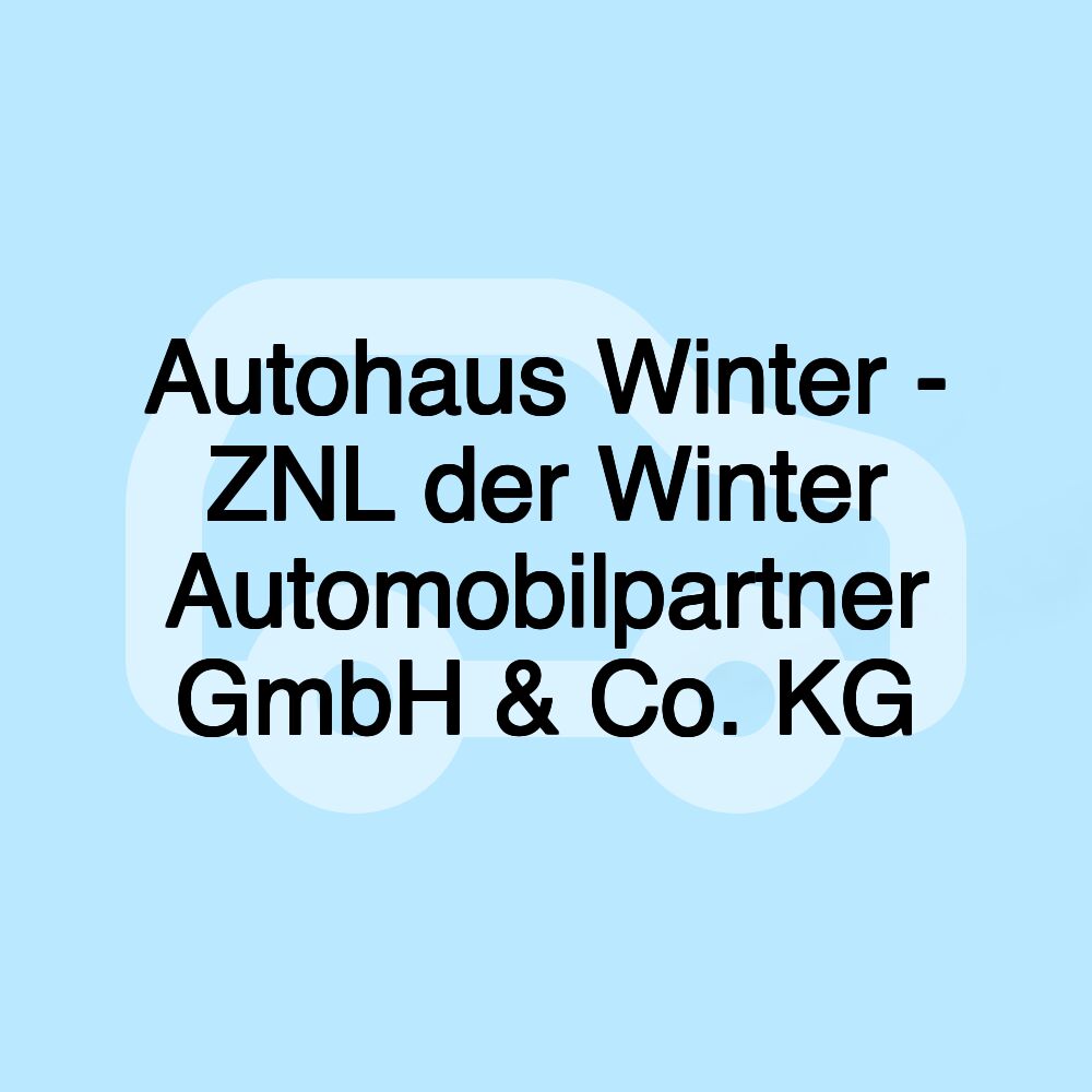 Autohaus Winter - ZNL der Winter Automobilpartner GmbH & Co. KG