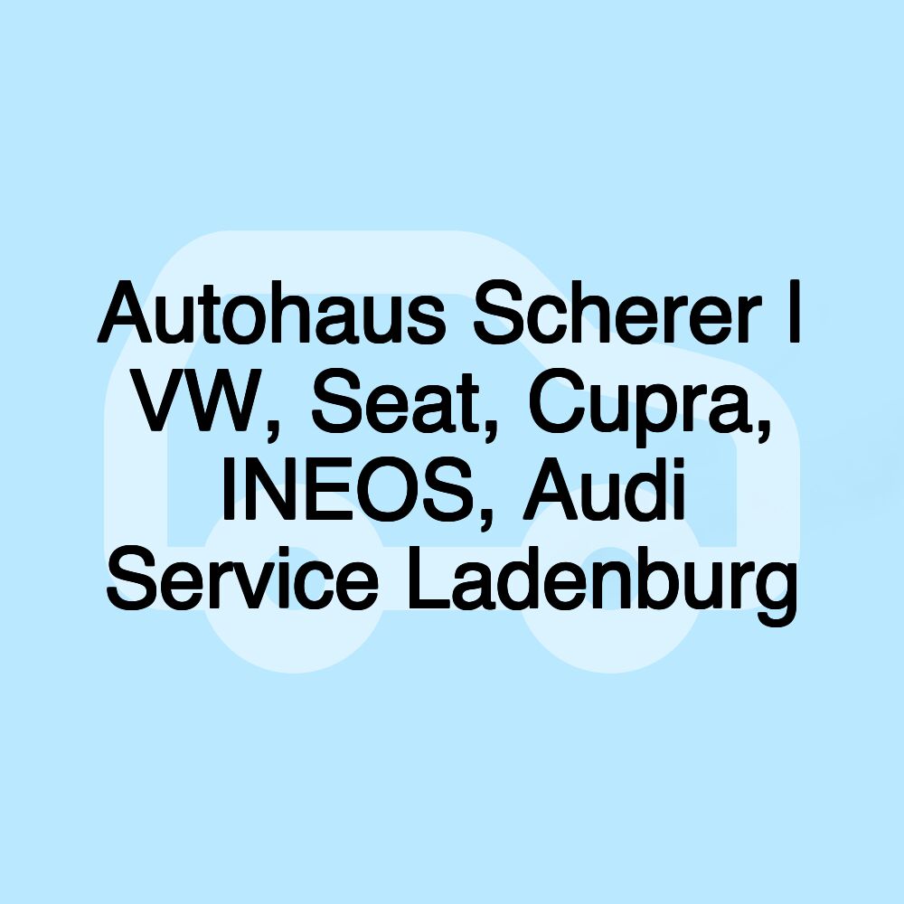 Autohaus Scherer | VW, Seat, Cupra, INEOS, Audi Service Ladenburg