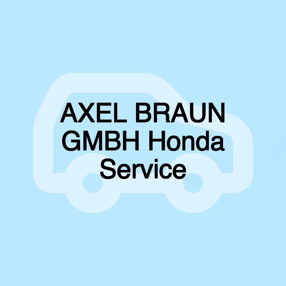 AXEL BRAUN GMBH Honda Service