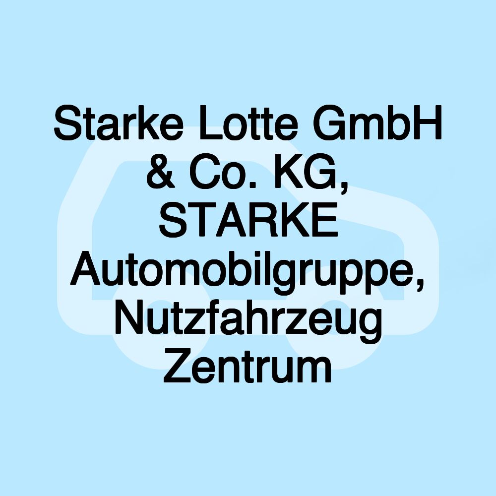 Starke Lotte GmbH & Co. KG, STARKE Automobilgruppe, Nutzfahrzeug Zentrum