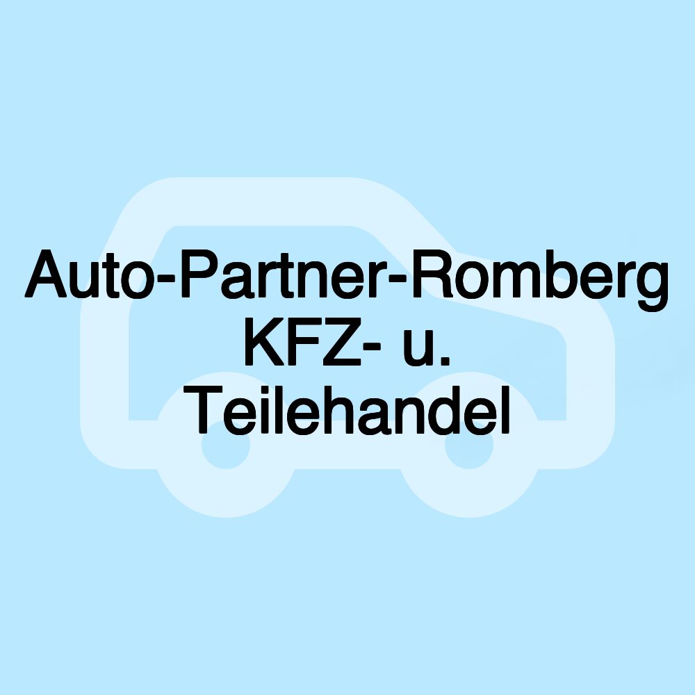 Auto-Partner-Romberg KFZ- u. Teilehandel