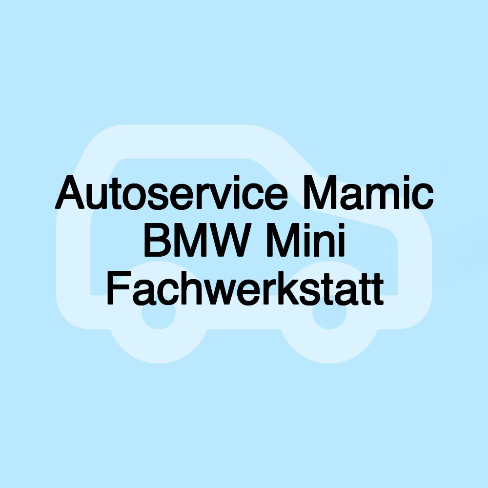 Autoservice Mamic BMW Mini Fachwerkstatt