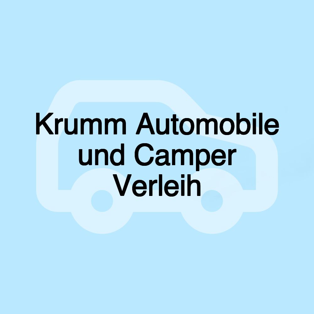 Krumm Automobile und Camper Verleih