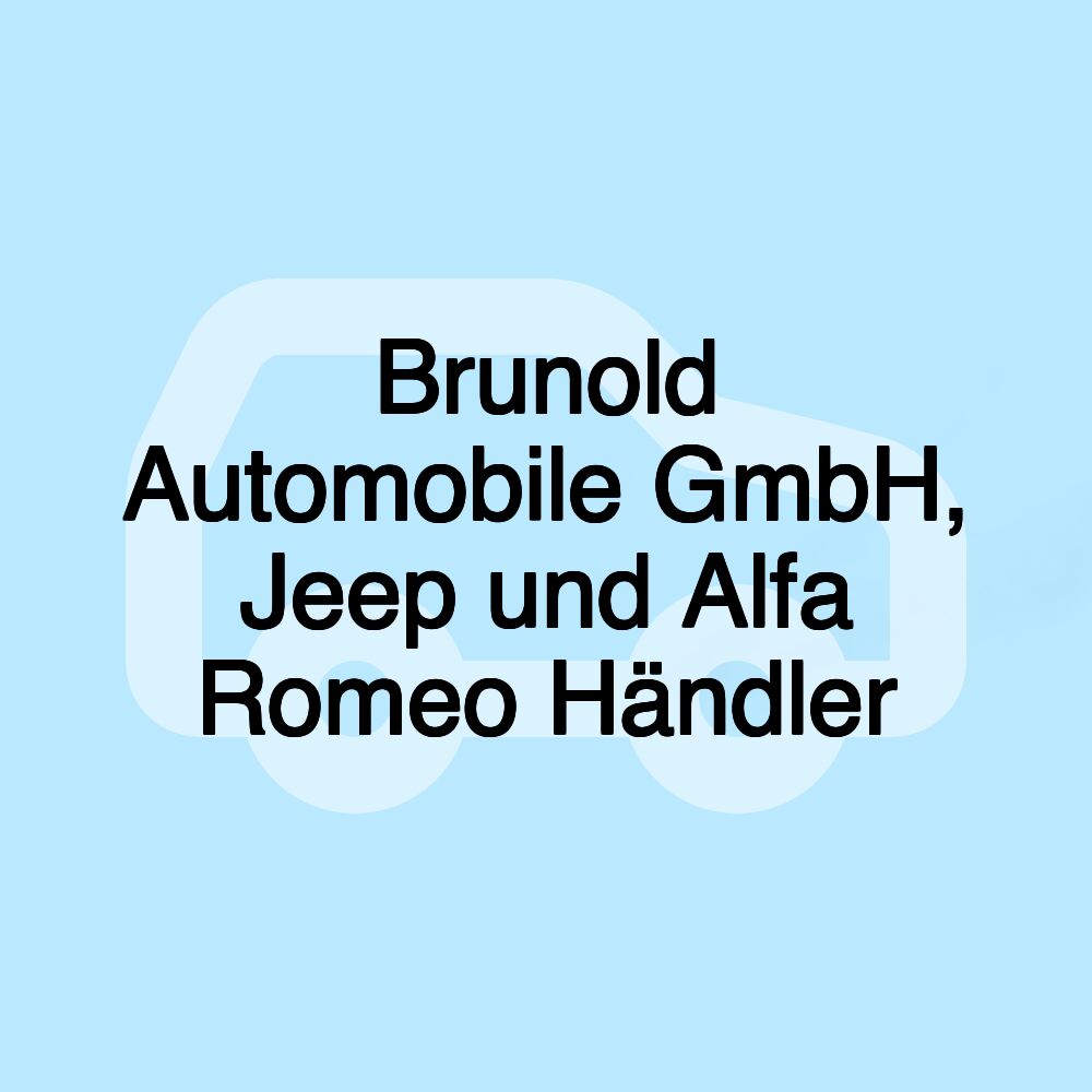 Brunold Automobile GmbH, Jeep und Alfa Romeo Händler