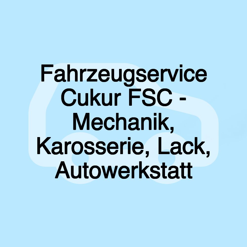 Fahrzeugservice Cukur FSC - Mechanik, Karosserie, Lack, Autowerkstatt