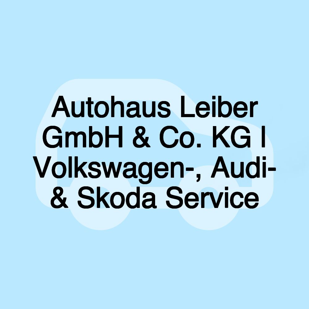 Autohaus Leiber GmbH & Co. KG | Volkswagen-, Audi- & Skoda Service